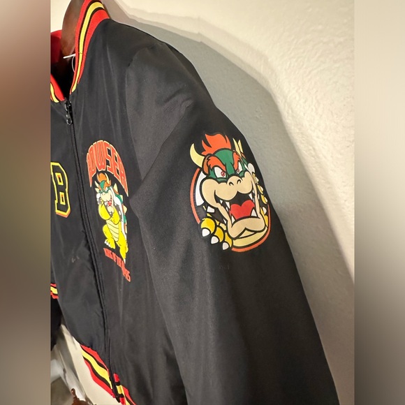 Nintendo Super Mario Bomber Jacket Bowser jacket Size 7 boys - Picture 3 of 10